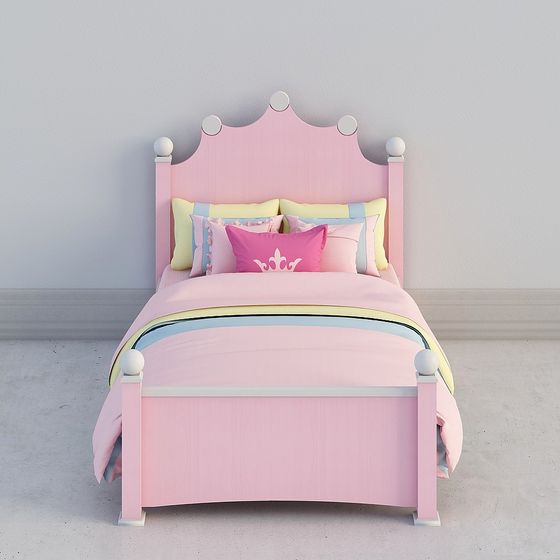 เตียงเดี่ยวสีชมพู Victoria