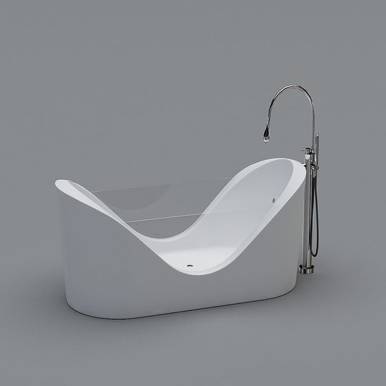 Sleek Modern Bathtub 3D model