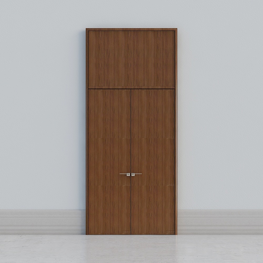 Double porte haute en bois minimaliste