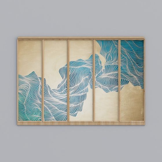 Waves Canvas 3D Model - Nature Meets Modern Art