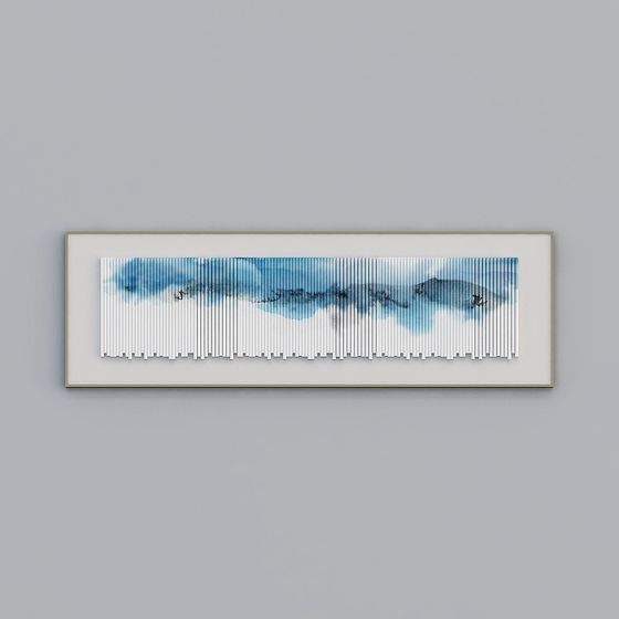 Abstract Line Art 3D Model in Low Polygon Style