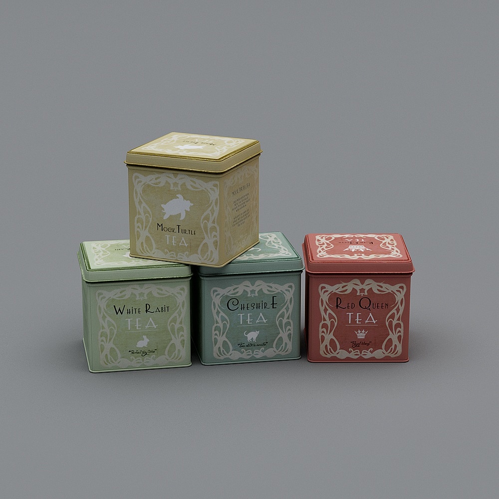 Elegant Vintage Tea Canister 3D model