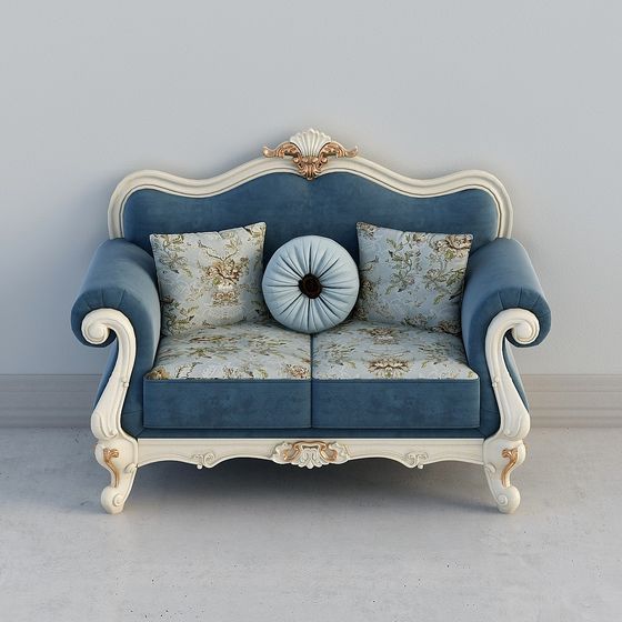 Royal Velvet Sofa 3D model