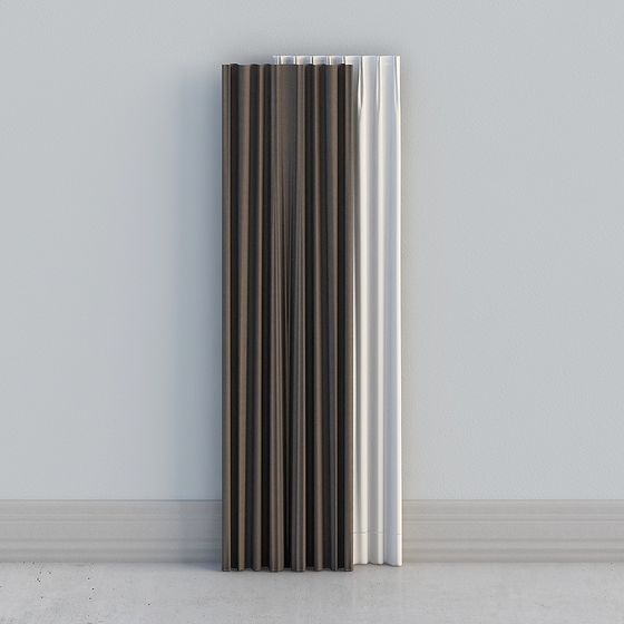 Urban Stripes Low-Poly Decorative Column 3D model