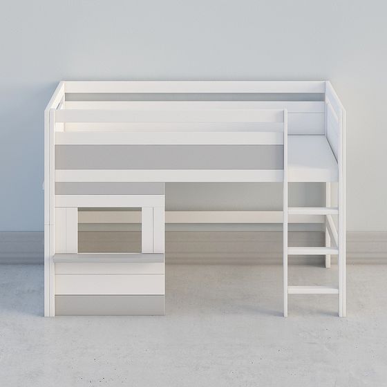 Letti da campeggio bianchi (scale appese)