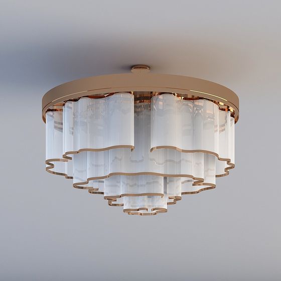 Art Deco Ceiling Light 3D model