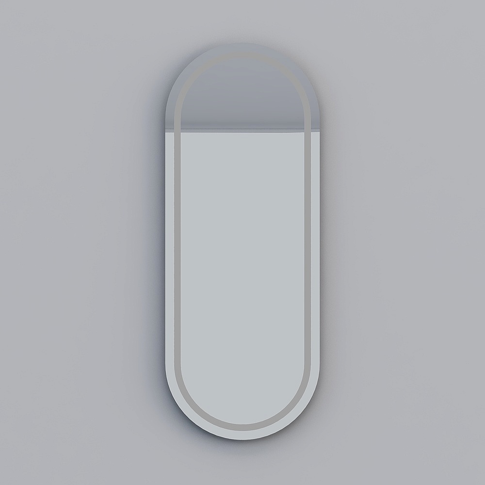 Elegant Oval Mirror 3D Model