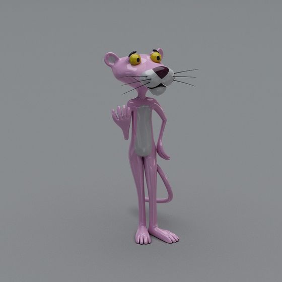 Charming Pink Panther 3D model