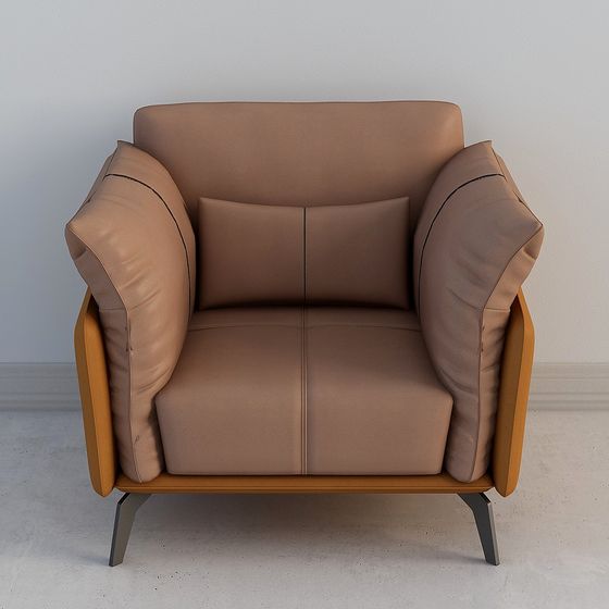 Elegant Low-Poly Sofa 3D model for Modern Design