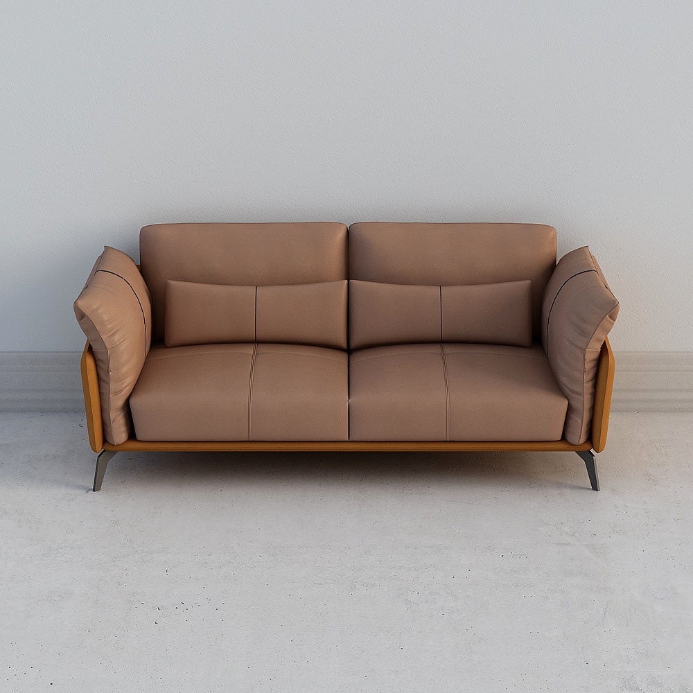 Yvonne Art Pertu/Simply Modern Leather Sofa Trio Living Room Nordic Light Luxury Leather 232E-4-Triple Bit