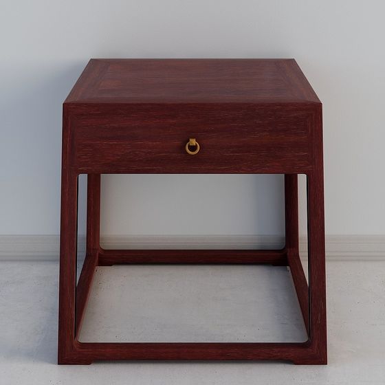 Elegant Low-Poly Side Table 3D model