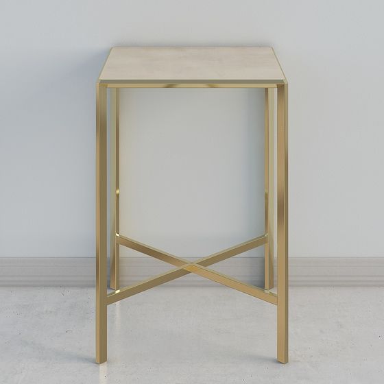 Luxurious Gold Side Table 3D model