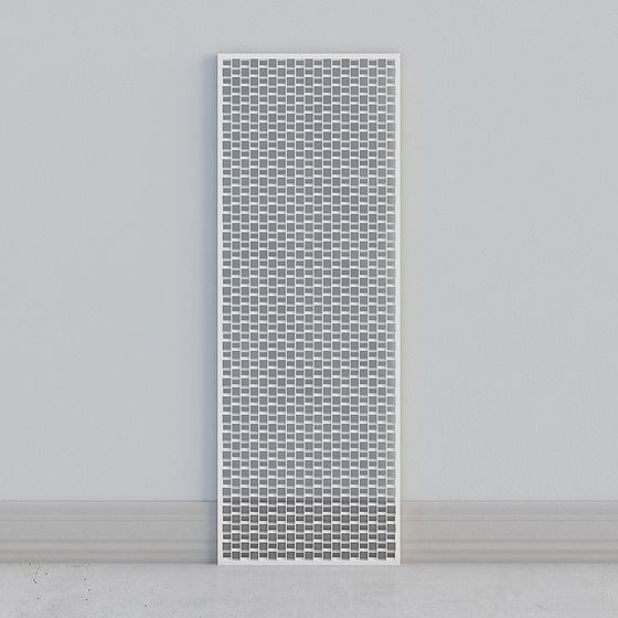 Geometric Grid Screen 3D model for Modern Interiors