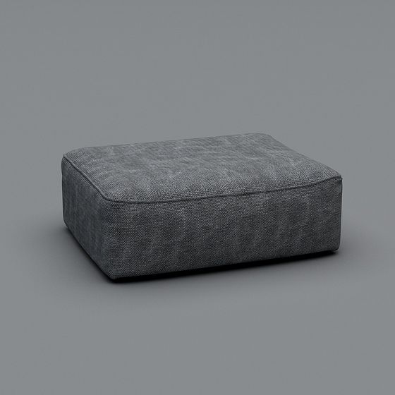 Elegant Square Stool 3D model for Modern Interiors