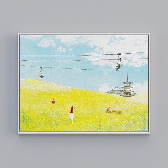 Baxter Japan Shinkansen กล่องสีขาวแนวนอน 60x80ซม. bwzd-x-1