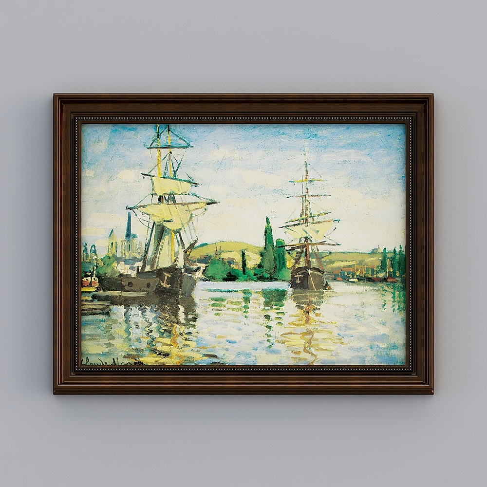 Kibaki Salon américain rétro boîte horizontale brune 72,5x92,5 cm peinture célèbre emwy-e-2