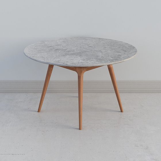 Elegant Round Table 3D model in Modern Aesthetics