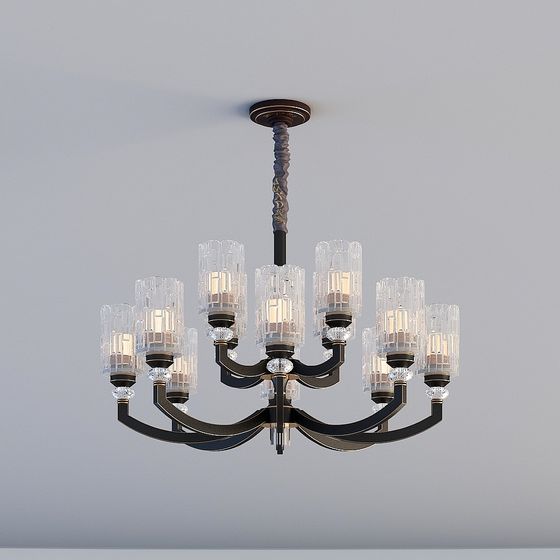 Grand Crystal Chandelier 3D model