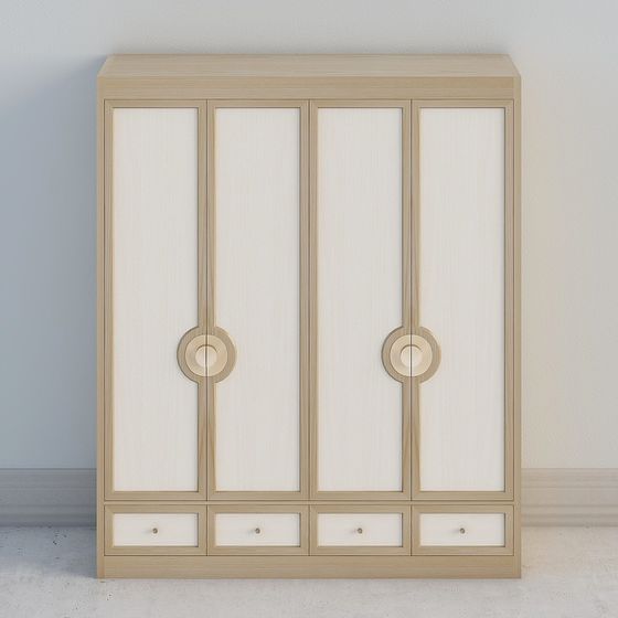 Elegant Minimalist Wardrobe 3D Model