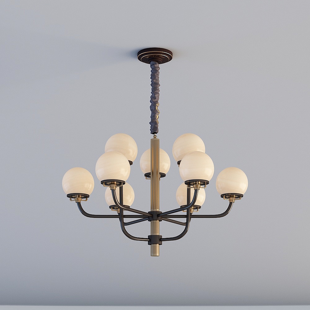 Retro Chandelier 3D model