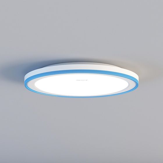 Sleek Circular Ceiling Light 3D model