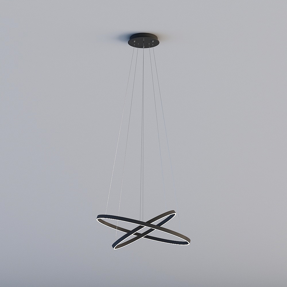 Intertwined Halo Chandelier 3D model