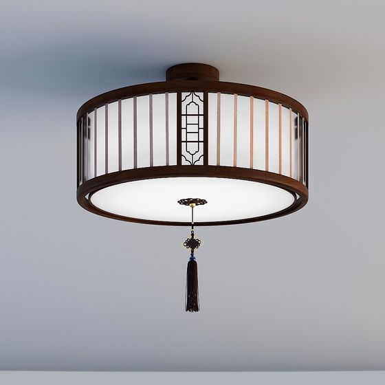 Black Avant-Garde Ceiling Light 3D Model