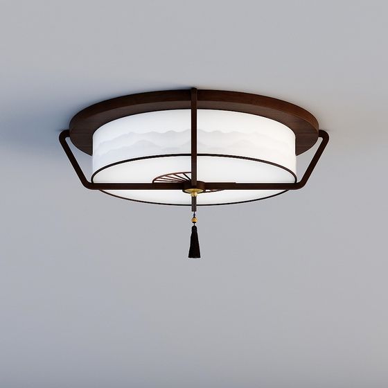 Luxury Brown Ceiling Light 3D Model for Elegant Spaces