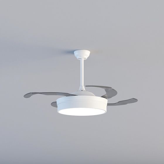 Minimalist 3D Ceiling Fan Model for Modern Interiors