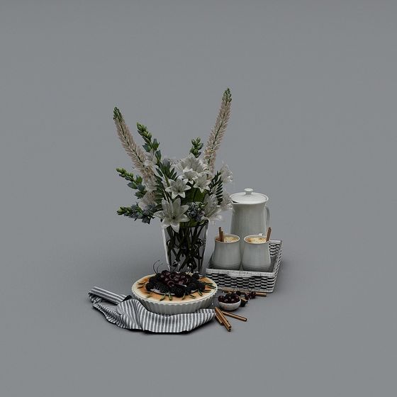 ชุดเครื่องใช้บนโต๊ะอาหารลายดอกไม้