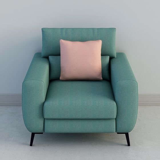 Modern Minimalist Single Sofa 3D model