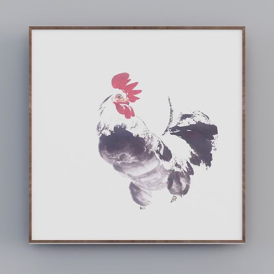 Cozy Rooster 3D model