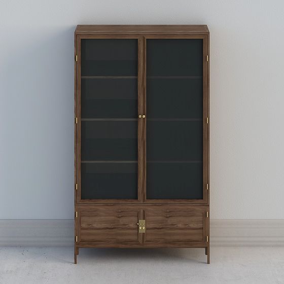 Mid-Century Display Cabinet 3D model
