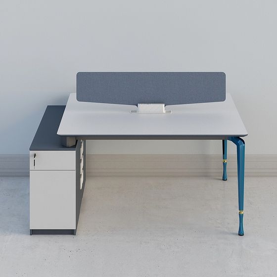 Modern Minimalist Office Desk 3D model
