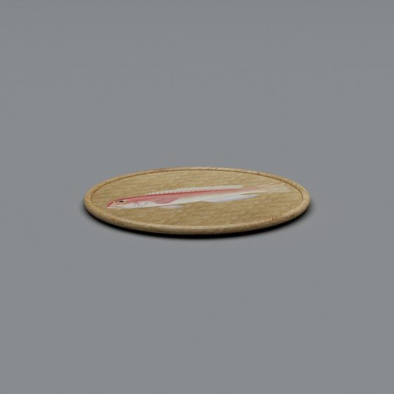 Bamboo Woven Fish Plate 3D model