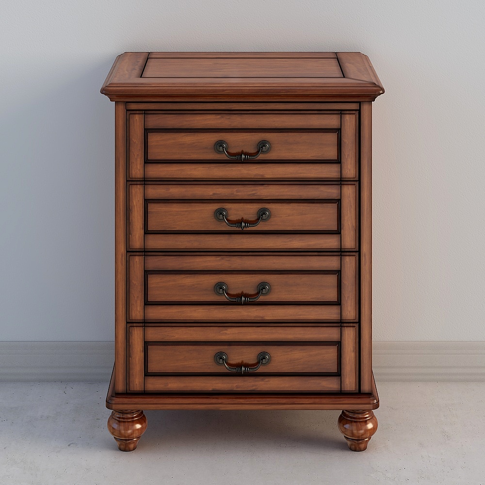 Earth Color Keno A-8087 Quad Cabinet 3D Model for Modern Decor