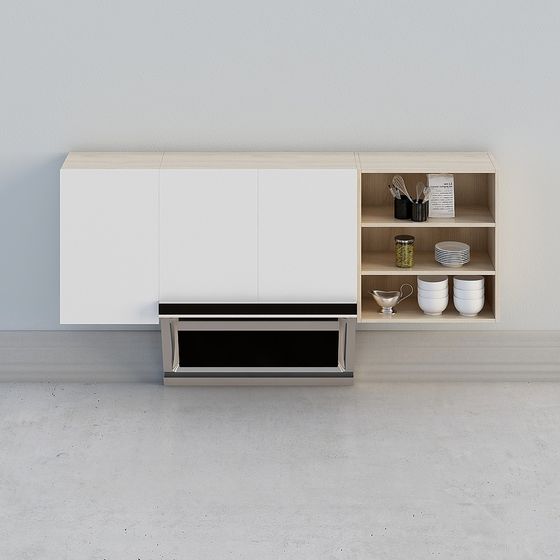 Modern Minimalist Urban Living Room TV Cabinet 3D model