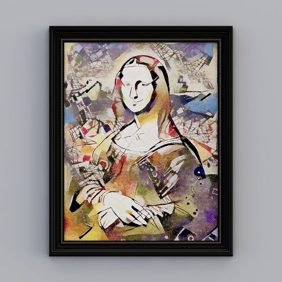 Abstract Reflection of Mona Lisa 3D model