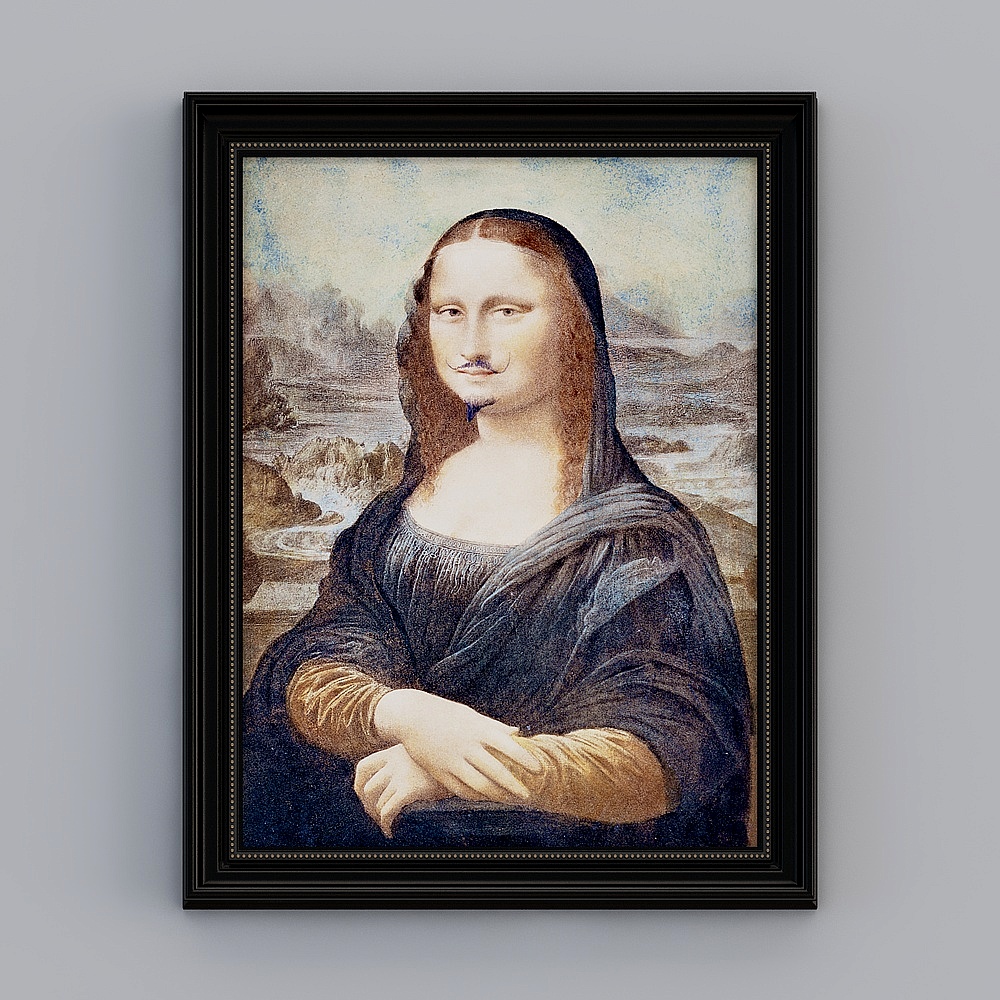 Kippoon U.S. stores in the United States vertical single-link European box Mona Lisa 62.5x92.5cm character elrgz-e-1