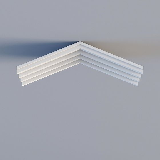 Parametric Gable Ceiling 3D Model with Sloped Beams