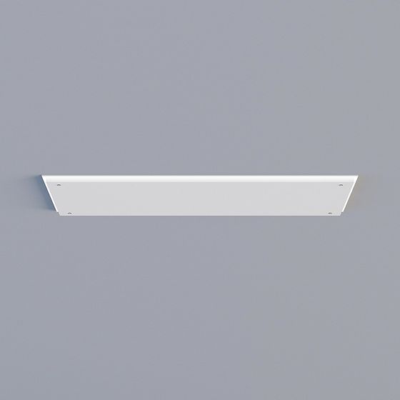 White Parametric Ceiling with Light Strips 3D Model