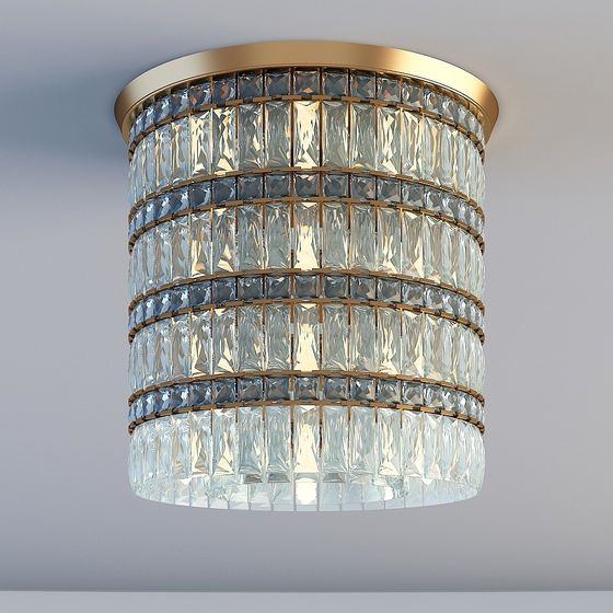 Elegant Crystal Chandelier 3D model