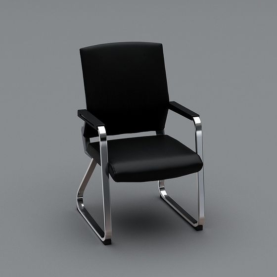 Black Office Chair 3D Model for Modern Workspaces