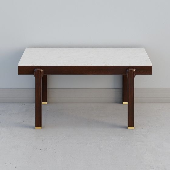 Elegant Marble Dining Table 3D model