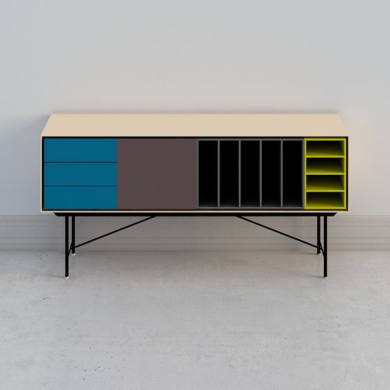 Color Puzzle Cabinet 3D model for Creative Projects