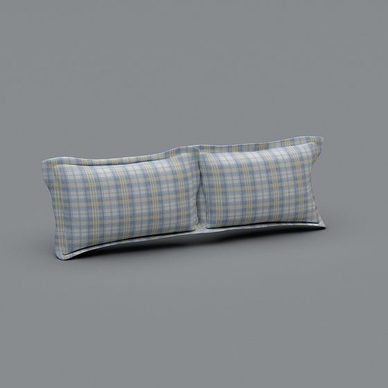 Cozy Plaid Bench 3D model