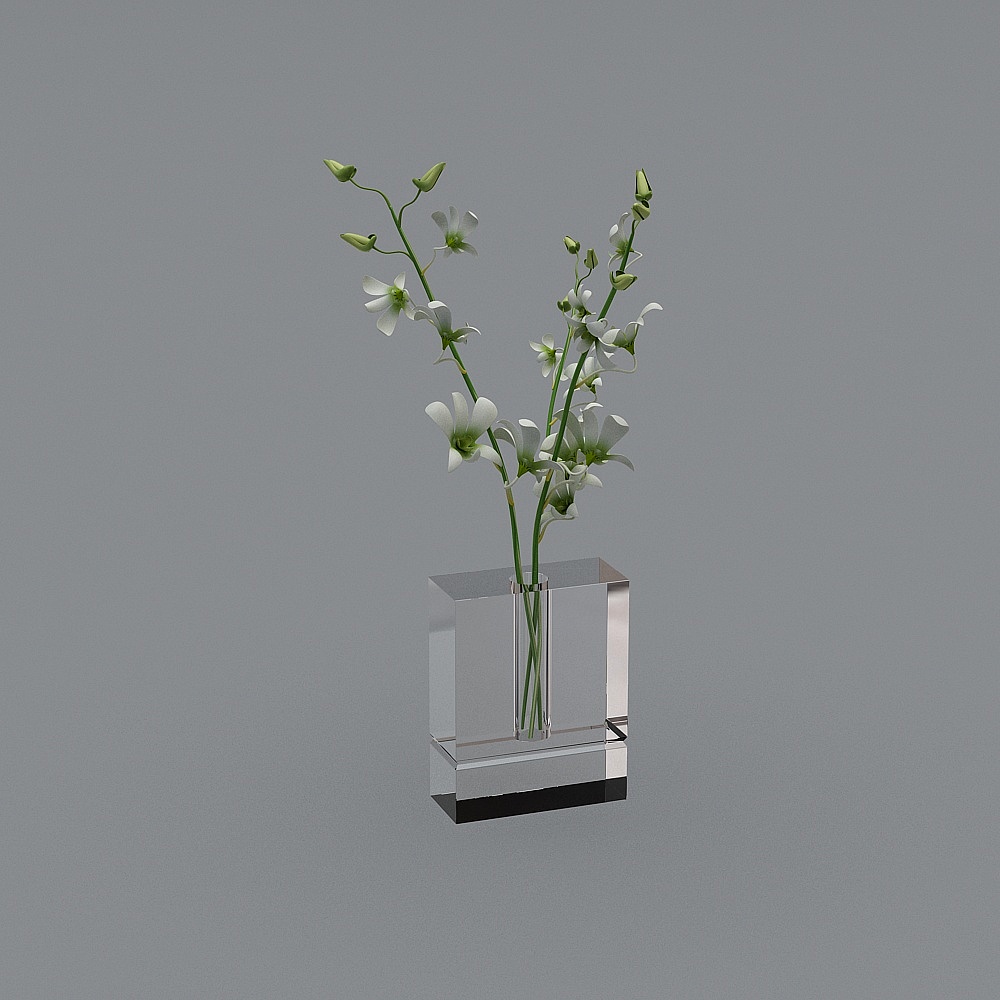 Glass plant vase