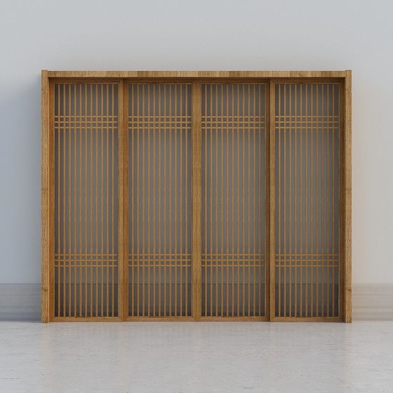 Wooden Screen 3D model