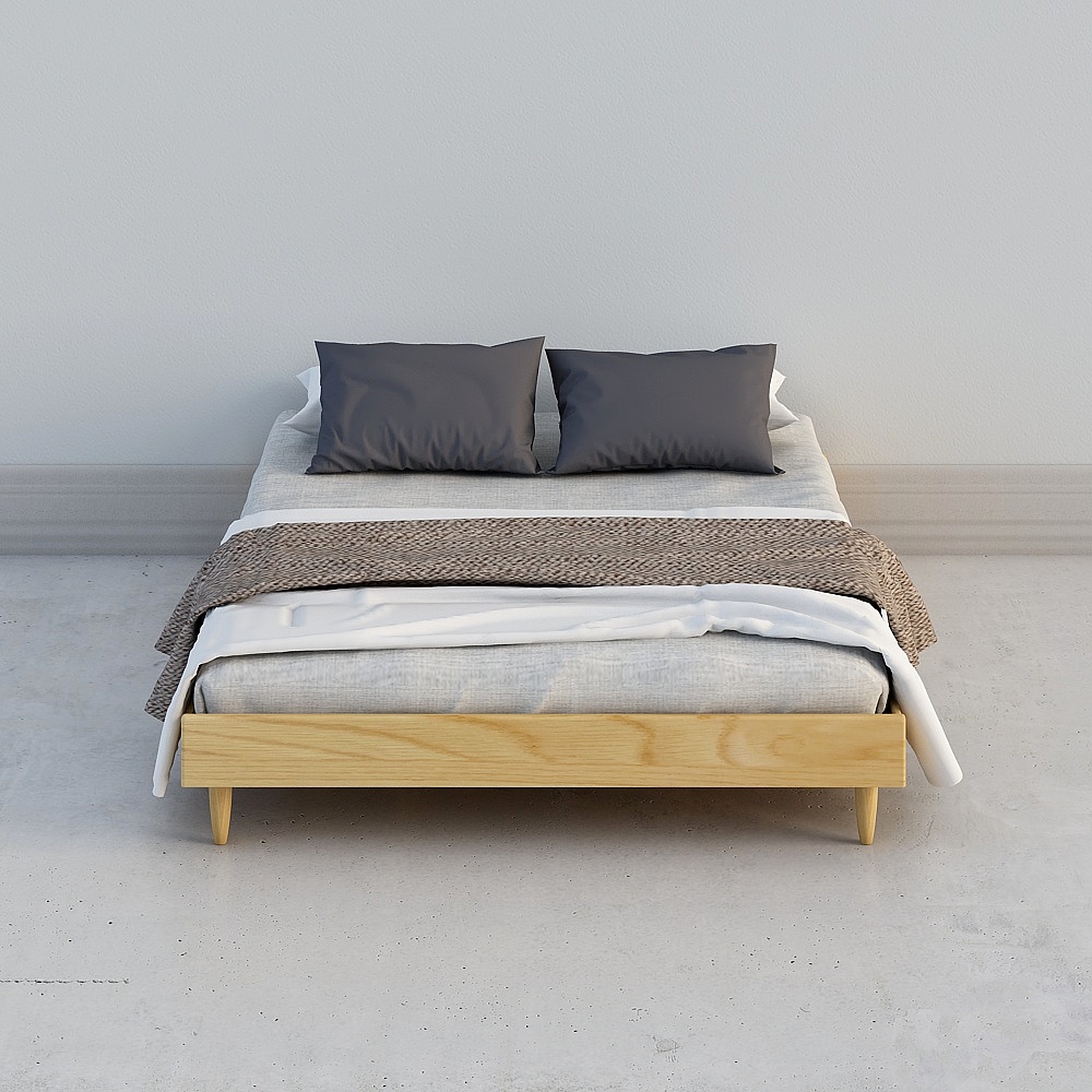 スカンジナビアン ウッド ダブルベッド