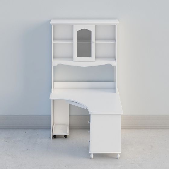 Modern Minimalist Movable Desk Cabinet 3D model